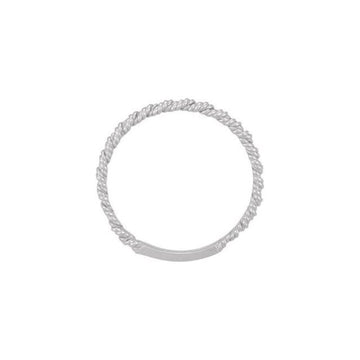 10K White 2 mm Twisted Rope Band